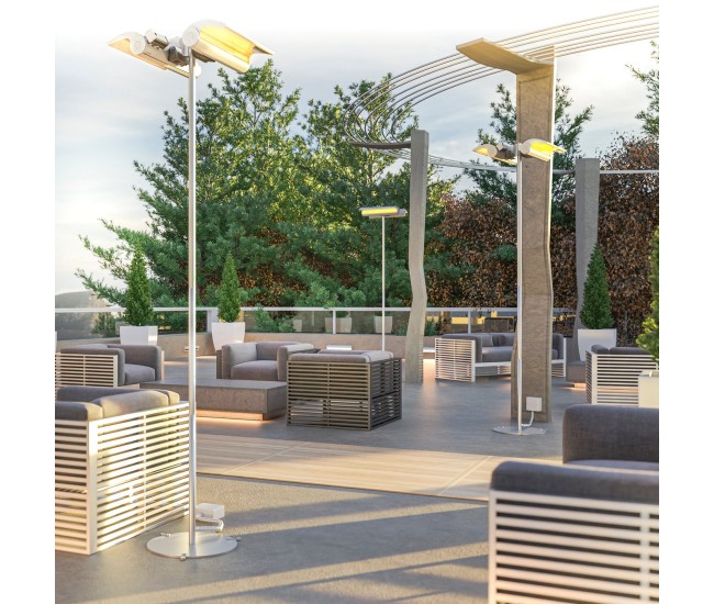 Dimplex Indoor/Outdoor Electric Infrared Heater Permanent Location Floor Stand