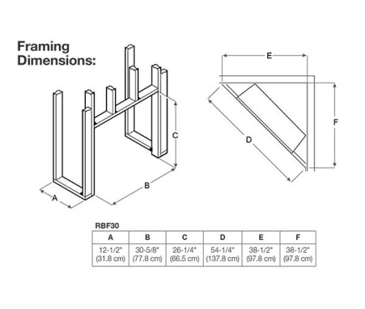 Dimplex Revillusion 30-inch Built-in Firebox with Glass Pane and Plug Kit (RBF30-FG)
