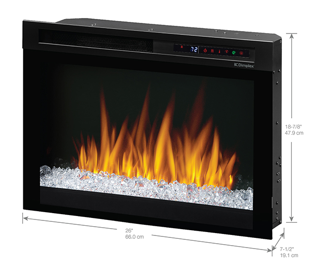 Dimplex Nova 26-inch Plug-in Electric Firebox with Acrylic Ember Media Bed Dimplex Nova 26-inch Plug-in Electric Firebox with Acrylic Ember Media Bed