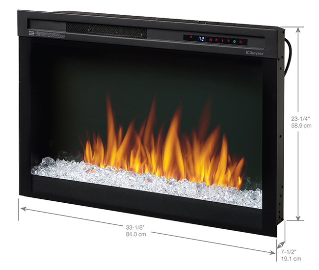 Dimplex Nova 33-inch Plug-in Electric Firebox with Acrylic Ember Media Bed Dimplex Nova 33-inch Plug-in Electric Firebox with Acrylic Ember Media Bed