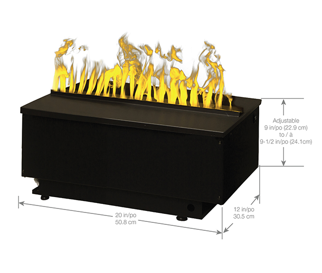 Dimplex Opti-Myst Pro 500 20-inch Built-In Electric Cassette with Media Tray Dimplex Opti-Myst Pro 500 20-inch Built-In Electric Cassette with Media Tray
