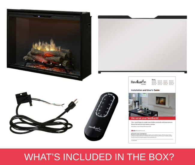 Dimplex Revillusion 30-inch Black Built-In Firebox