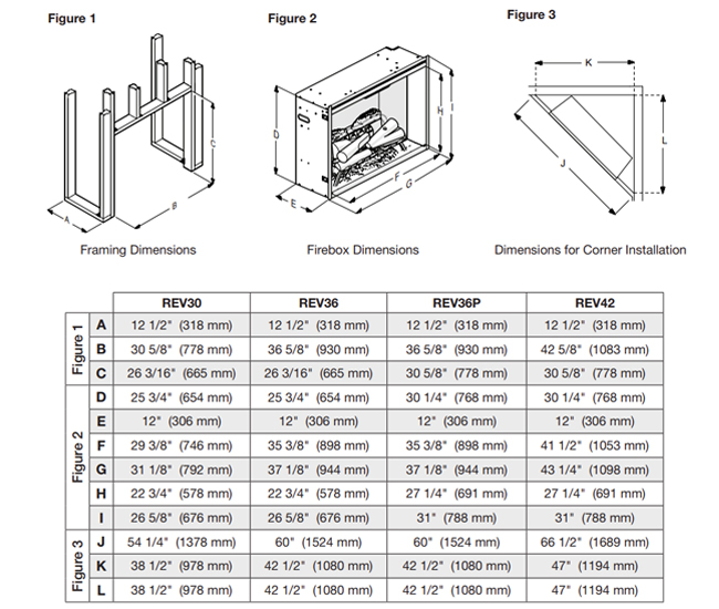 Dimplex Revillusion 42-inch Herringbone Built-In Firebox