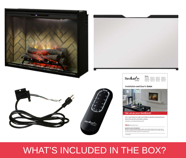 Dimplex Revillusion 42-inch Herringbone Built-In Firebox