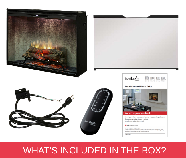 Dimplex Revillusion 30-inch Weathered Concrete Built-In Firebox