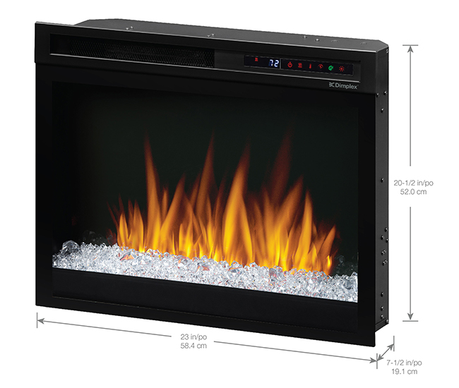 Dimplex Nova 23-inch Plug-in Electric Firebox with Acrylic Ember Media Bed Dimplex Nova 23-inch Plug-in Electric Firebox with Acrylic Ember Media Bed
