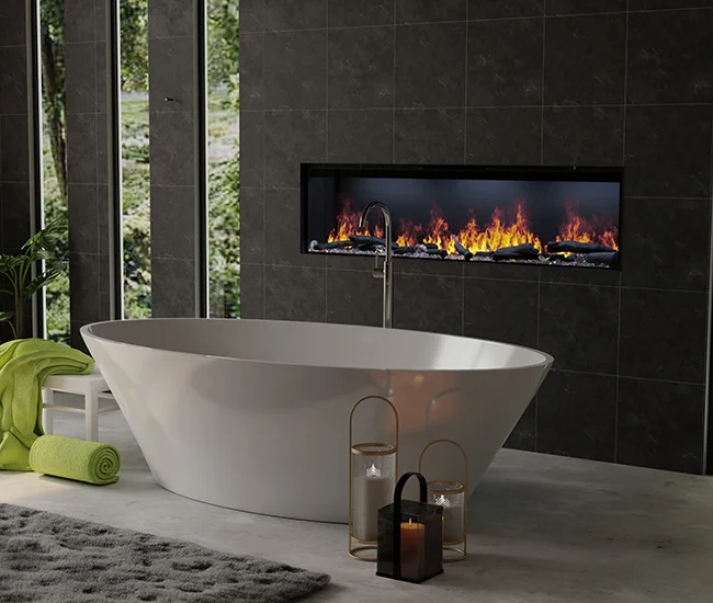 電気ヒーター Dimplex Optimyst Dimplex Optimyst Linear Water Vapor Fireplace - 86
