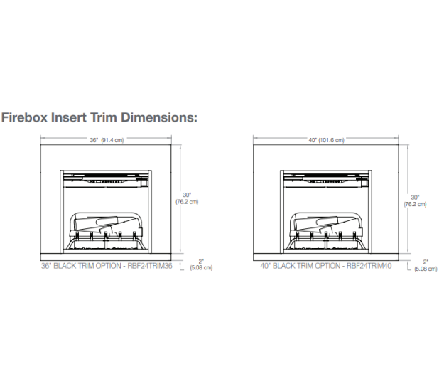 Dimplex Revillusion 36-inch Installation Trim(RBF24TRIM36)