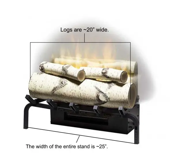 Dimplex Revillusion 25-inch Plug-In Log Set With Birch Logs