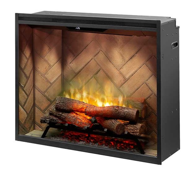 Dimplex Revillusion 36-inch Portrait Built-in Firebox with Glass Pane and Plug Kit (RBF36PG)