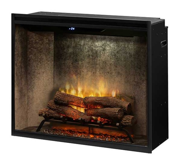 Dimplex Revillusion 36-inch Portrait Built-in Firebox, Weathered Concrete(RBF36PWC) Dimplex Revillusion 36-inch Portrait Built-in Firebox with Glass Pane and Plug Kit, Weathered Concrete (RBF36PWCG)