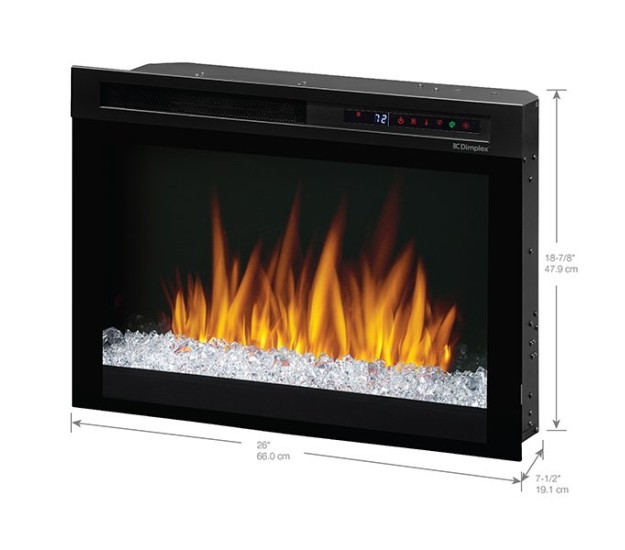 Dimplex Multi-Fire XHD 26-inch Plug-in Electric Firebox with Acrylic Ember Media Bed(XHD26G)