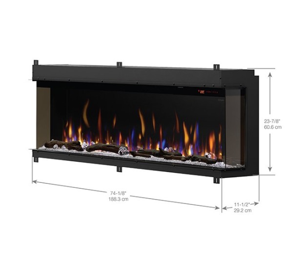 Dimplex IgniteXL Bold Built-In 74-inch Linear Electric Fireplace(XLF7417-XD)